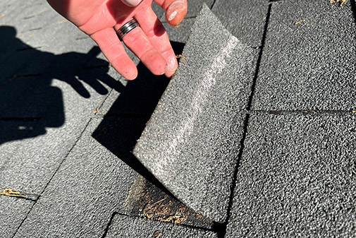 shingle damage
